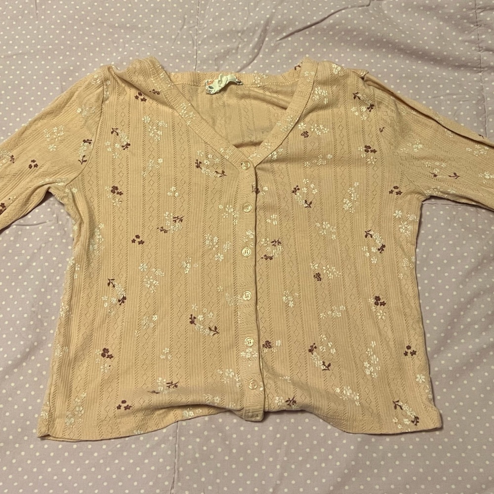 Light pink  coquette long sleeve top